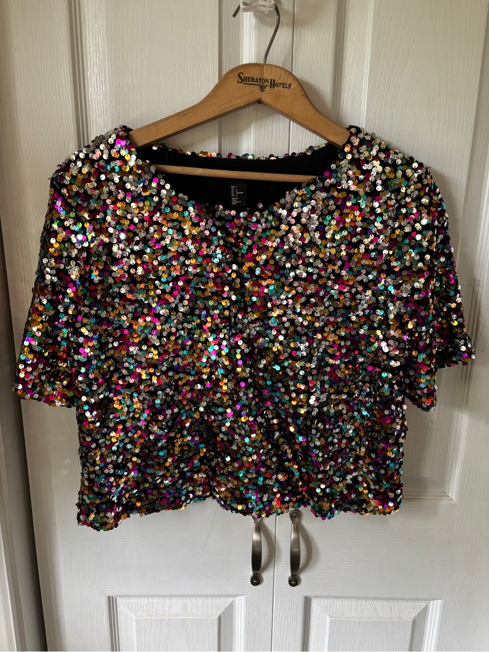 18. H&M Multicolor Sequin Crop Top